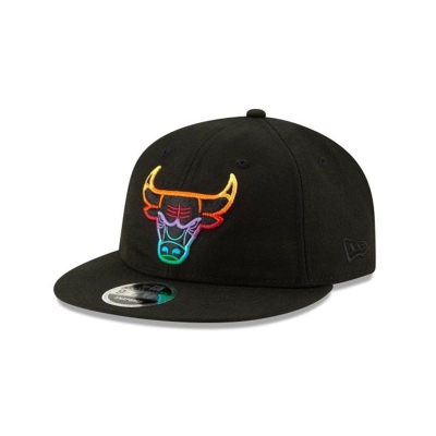 Chicago Bulls Gorra | New Era NBA Gradient Retro Crown 9fifty Strapback Cap Mexico - Negros